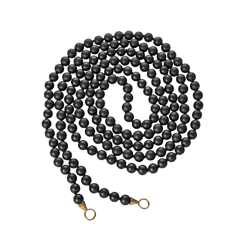 Women’s statement necklaces-Marla Aaron Buffed Hematite Strand