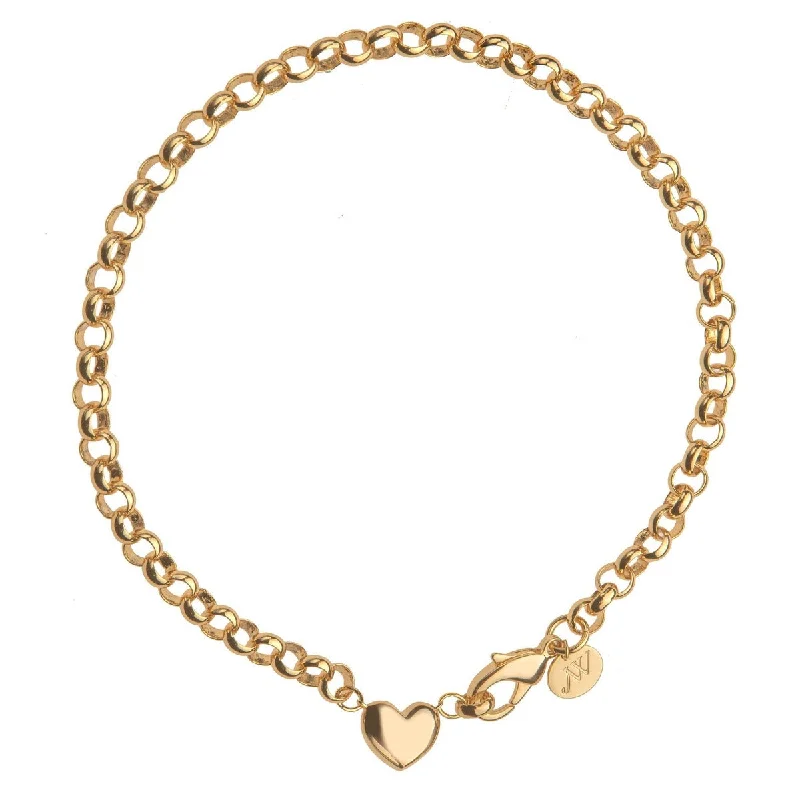 Women’s simple gold necklaces-Jane Win A Little Bit of LOVE Rolo Chain