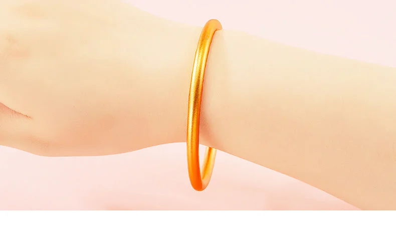 Women’s stackable gold bangles-1 Piece Simple Style Solid Color Copper Plating Bangle