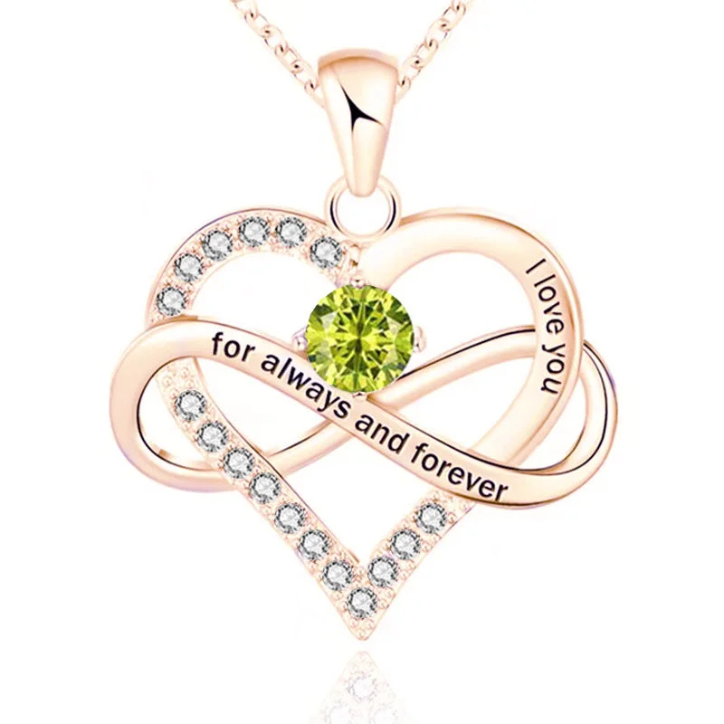 August-Light Green Diamond-Rose Gold