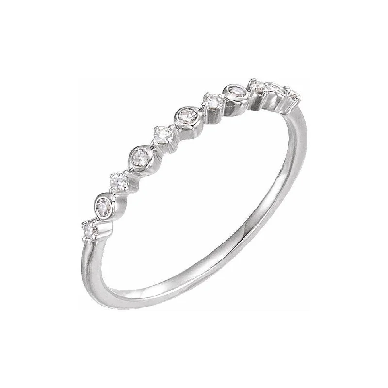 Women’s bridal rings-14K White Gold 1/10 CTW Diamond Ring for Women