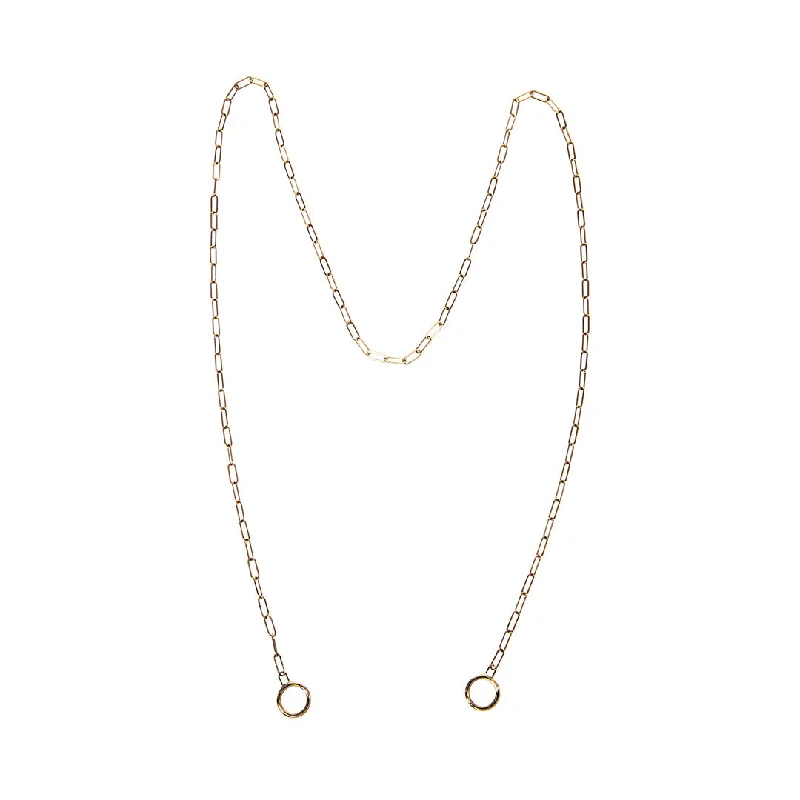 Women’s silver necklaces-Marla Aaron 14K Gold Square Link Chain Necklace