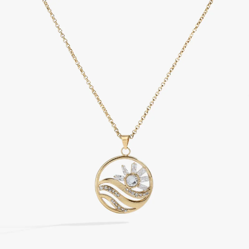 Women’s personalized necklaces-Waves of Transformation Adjustable Necklace