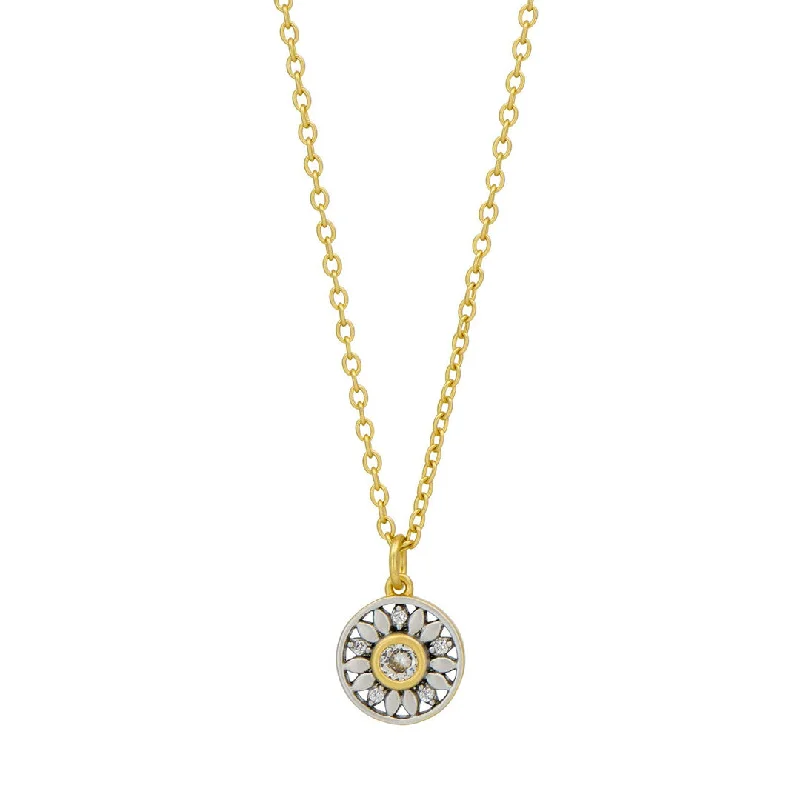 Women’s gold necklaces-Freida Rothman Petals In Bloom Pendant Necklace