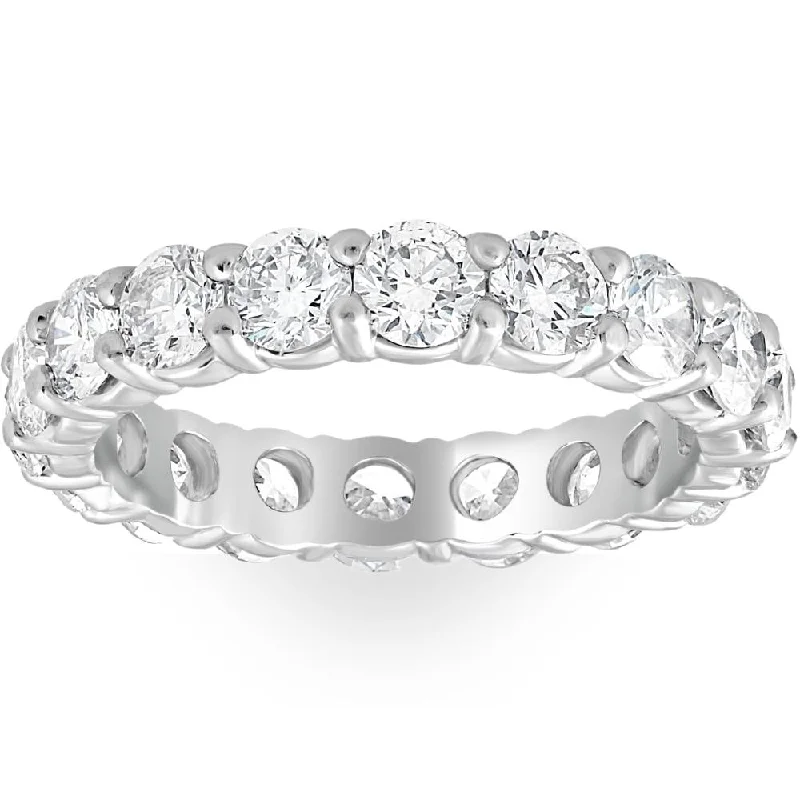 Women’s platinum engagement rings-950 Platinum 2ct Diamond Eternity Wedding Ring Lab Grown Band