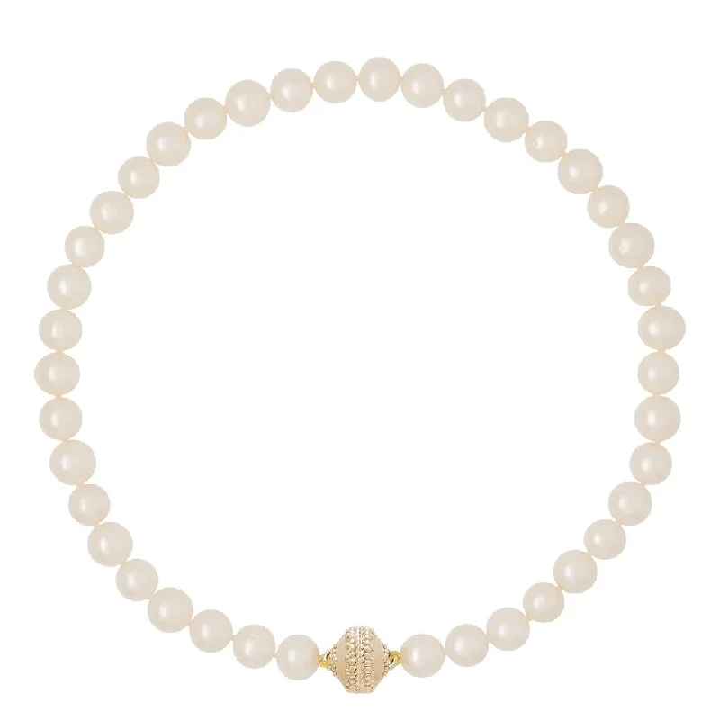 Women’s monogrammed necklaces-Clara Williams Classic Pearl 11mm Necklace