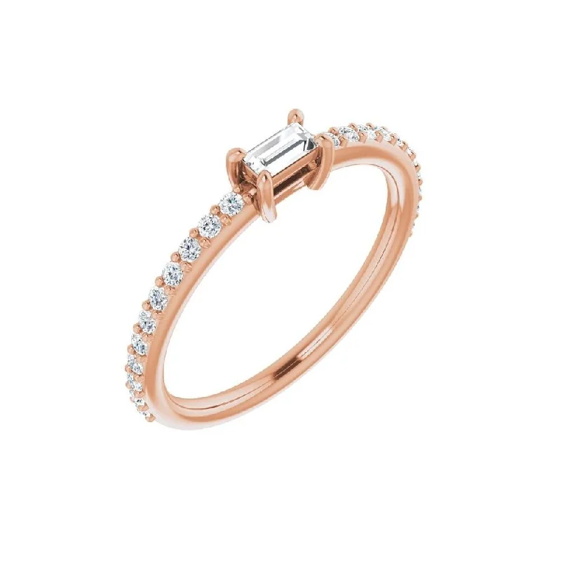 Women’s bridal sets-14K Rose Gold 1/3 CTW Diamond Ring for Women