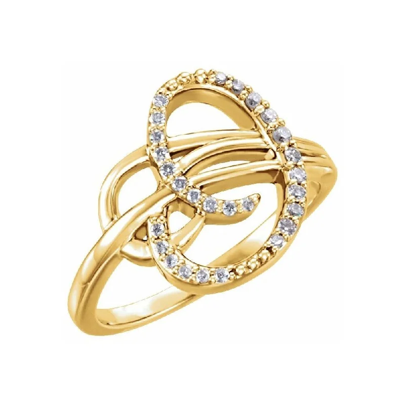 Women’s stackable rings with diamonds-14K Yellow Gold 1/6 CTW Diamond Ring for Women