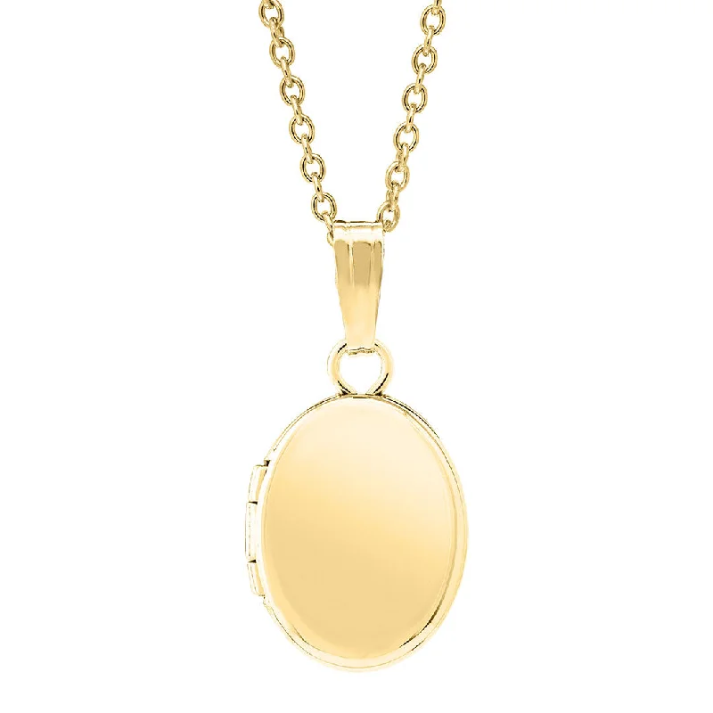 Women’s pearl necklaces-Baby 14K Gold Filled Oval Locket Necklace