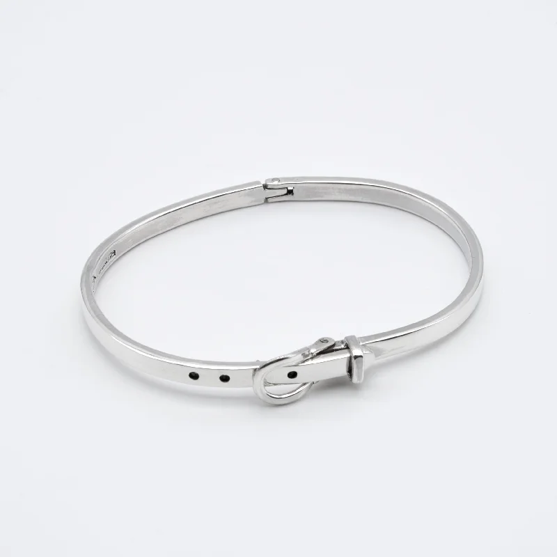 Women’s matching bracelets-Silver Belt Bangle