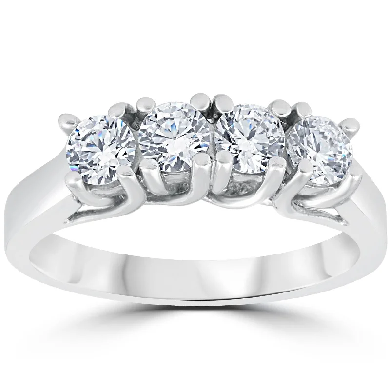 Women’s unique engagement rings-1 1/2ct Diamond Wedding Ring Enhancer White Gold