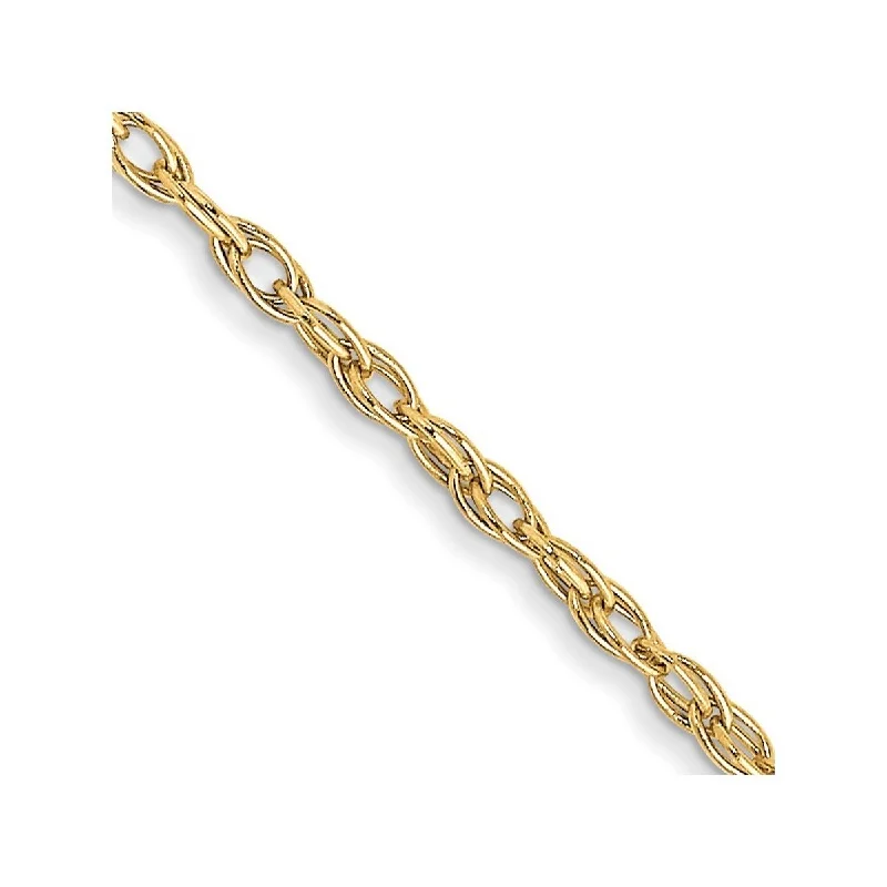 Women’s romantic rings-Curata 10k Yellow Gold 1.15mm Carded Cable Rope Chain Necklace (Spring-ring) Options: 16 18 20 24