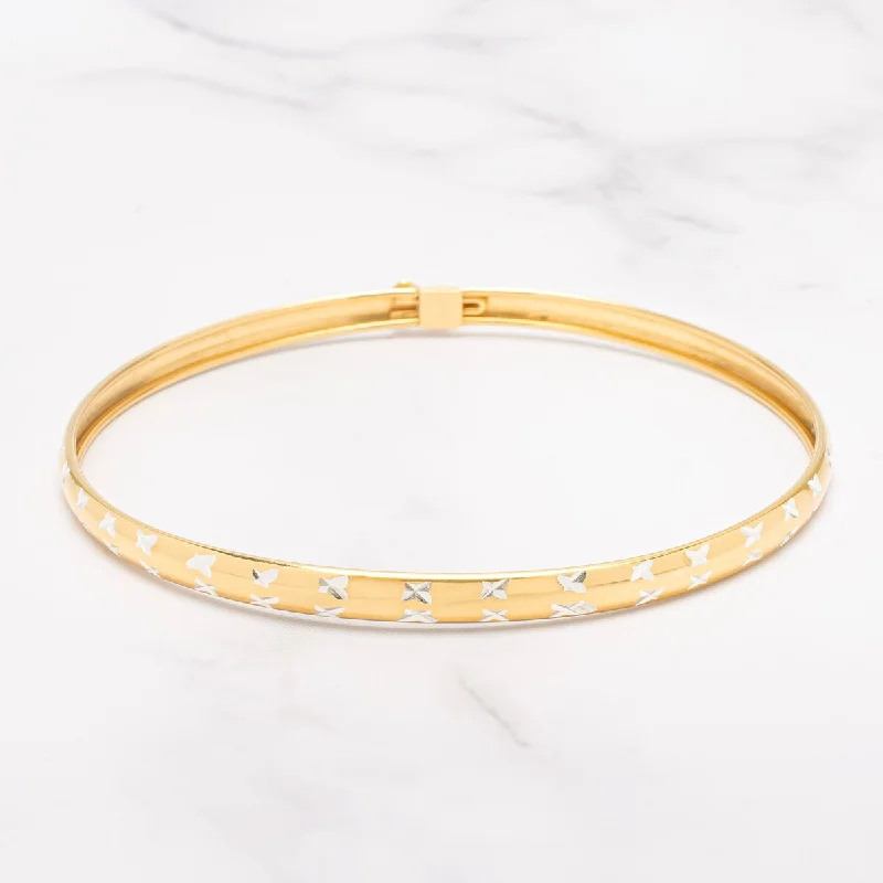 Women’s multi-stone bracelets-Victoria Townsend Gold over Sterling Silver Classic Bangle