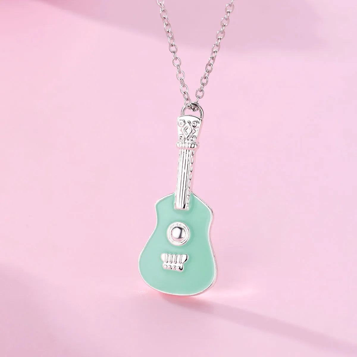 Women’s crystal necklaces-Cute Sweet Artistic Violin Alloy Plating Kid'S Pendant Necklace