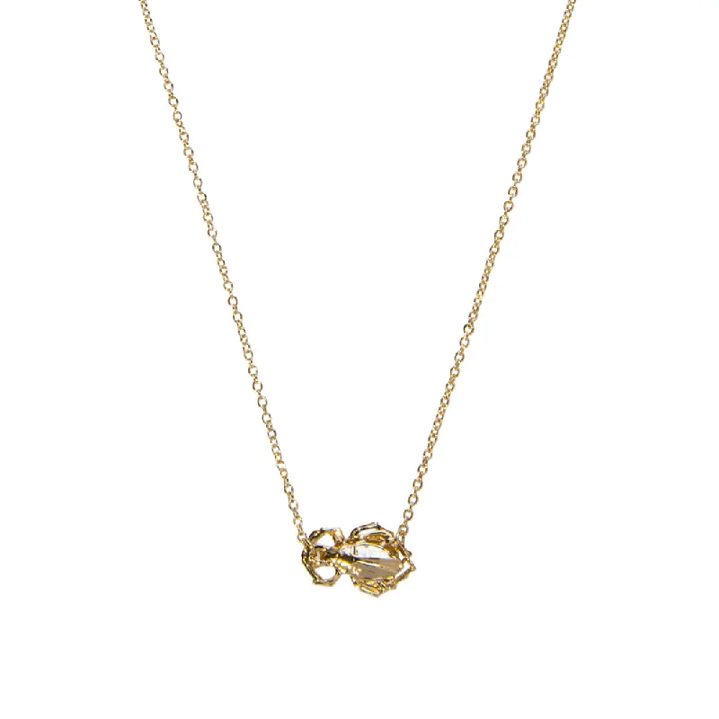 Women’s choker chain necklaces-Goldbug Single Bug Necklace