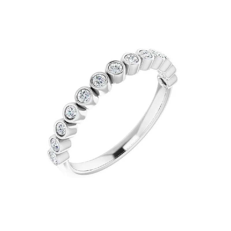 Women’s solitaire rings-14K White Gold 1/4 CTW Diamond Ring for Women