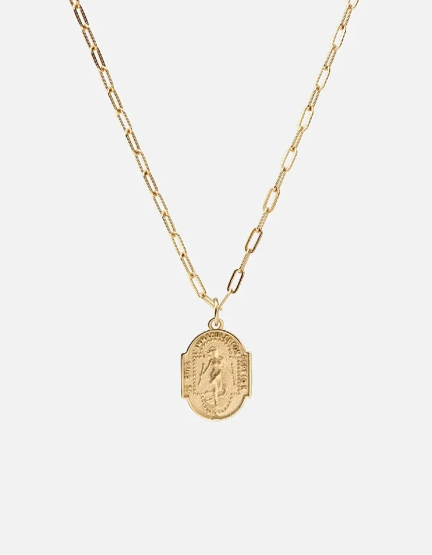 Women’s letter necklaces-Conception Cable Chain Necklace, Gold Vermeil