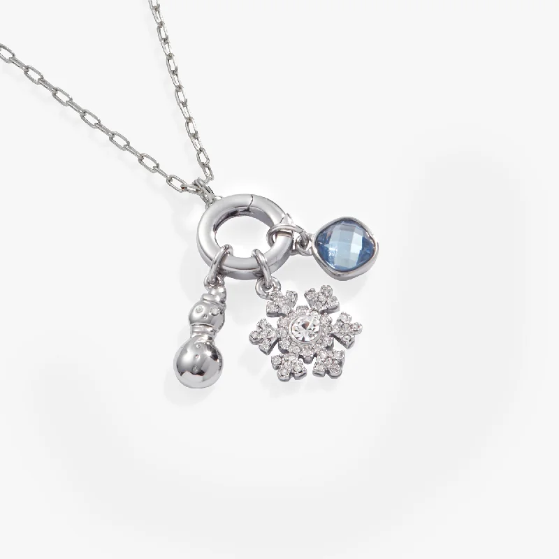 Women’s cubic zirconia necklaces-Winter Mix + Match Charm Necklace