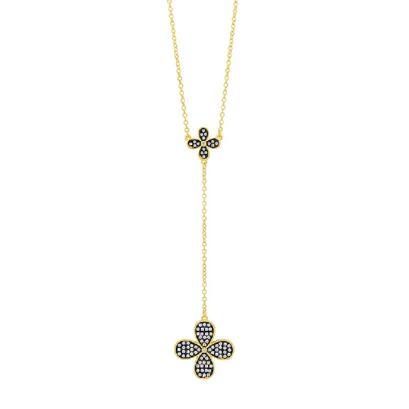 Women’s personalized necklaces-Freida Rothman Blossoming Brilliance Lariat Necklace