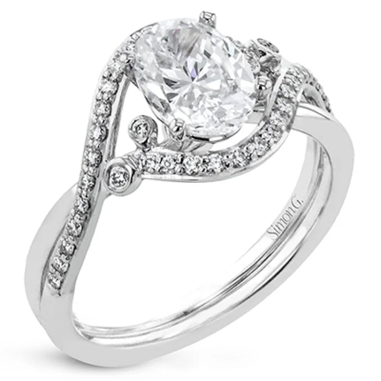 Women’s classic solitaire engagement rings-LR2113-OV ENGAGEMENT RING