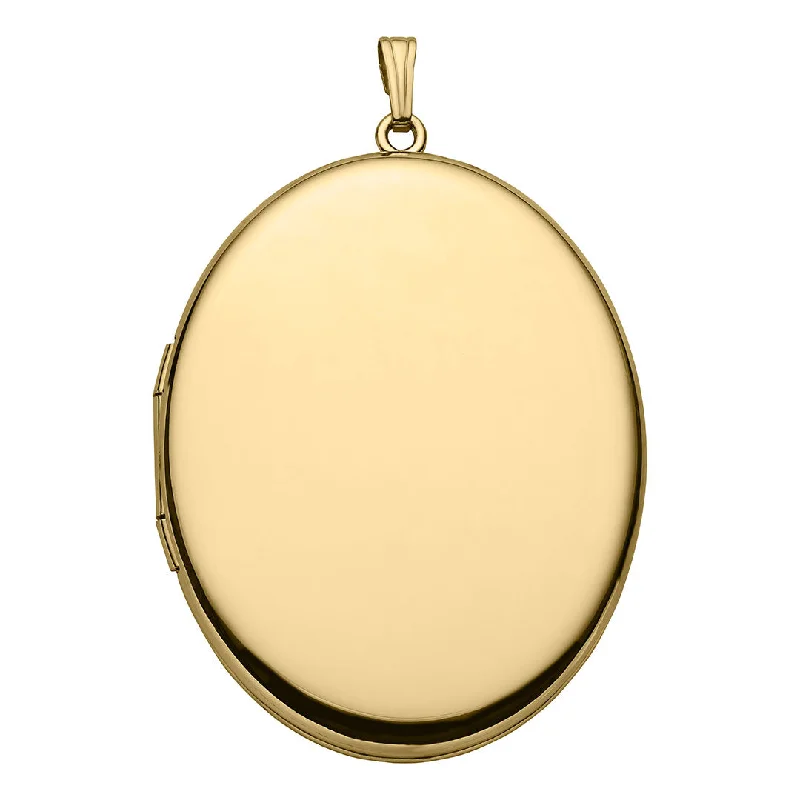 Women’s birthstone pendant necklaces-14K Gold Filled 39x47mm Oval Locket Necklace