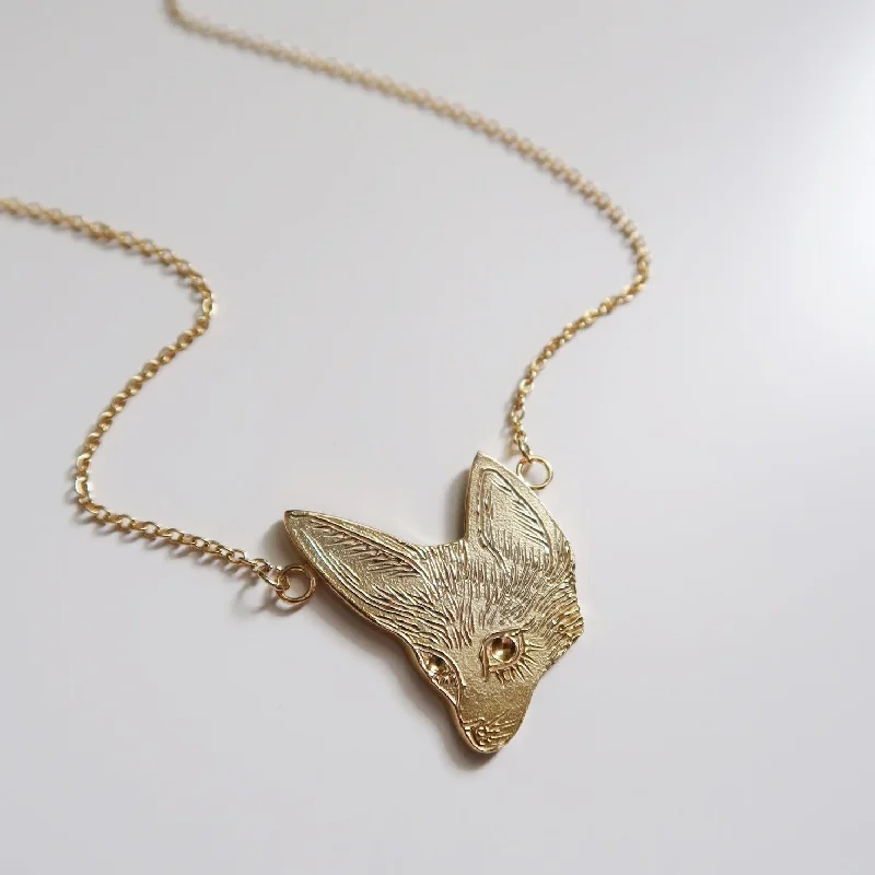 Women’s eternity necklaces-Fennec Fox Necklace