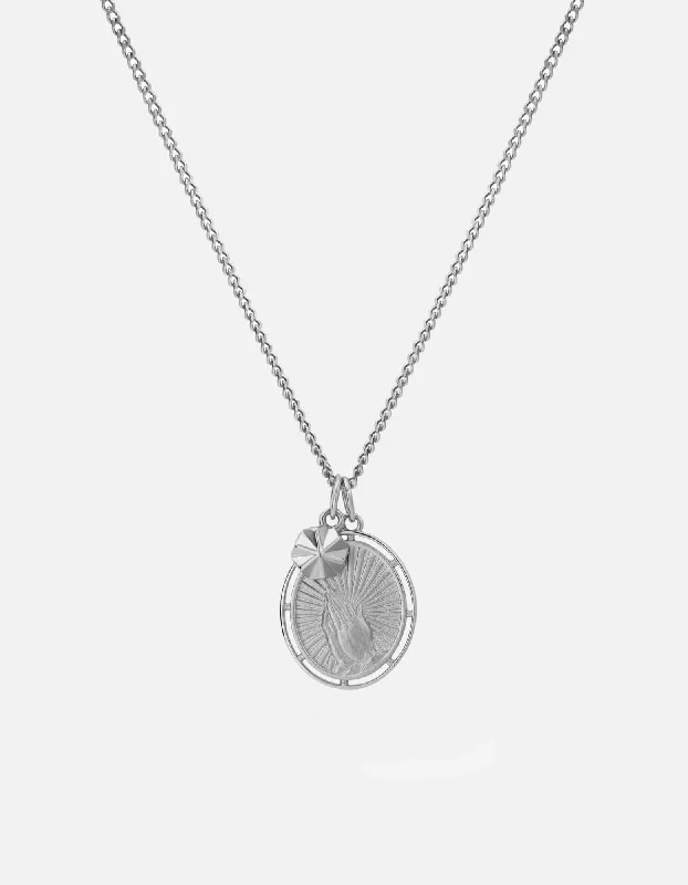 Women’s silver necklaces-Divini Necklace, Matte Silver