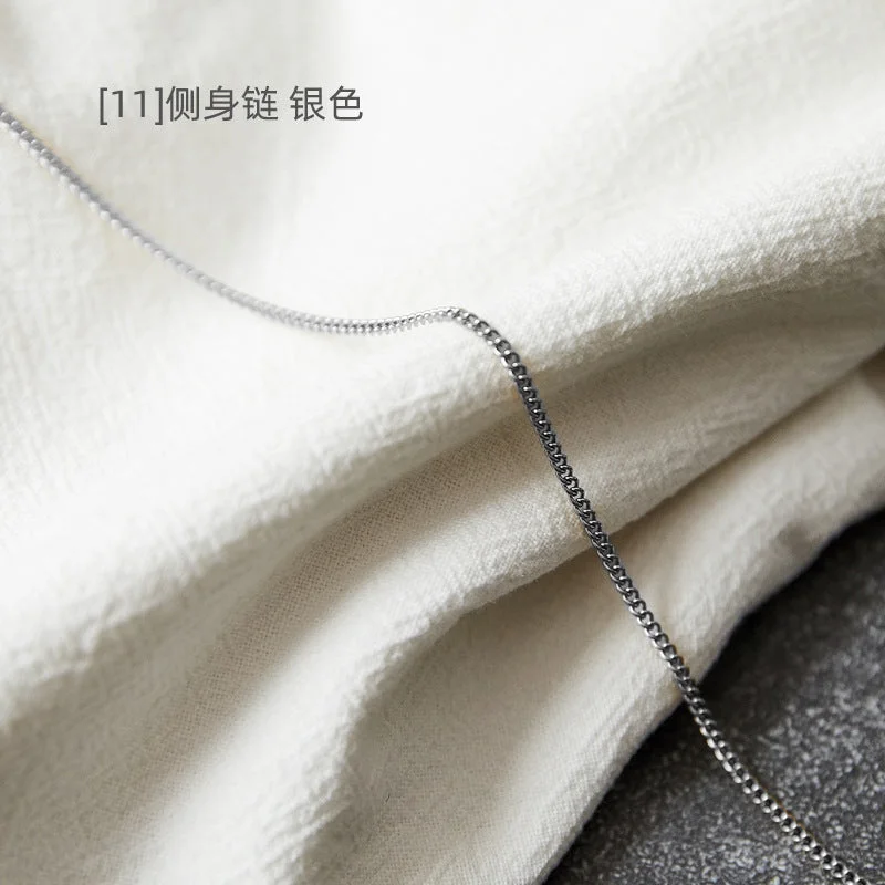 [11] Curb Necklace Silver 60cm