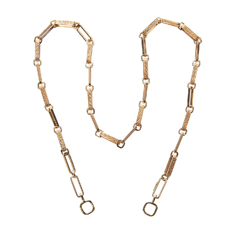 Women’s dainty necklaces-Marla Aaron 14K Yellow Gold Meander Chain Necklace