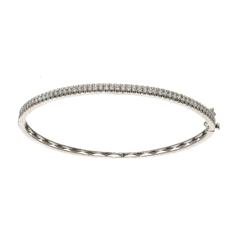 Women’s stackable bangles-CZ and Silver Bangle