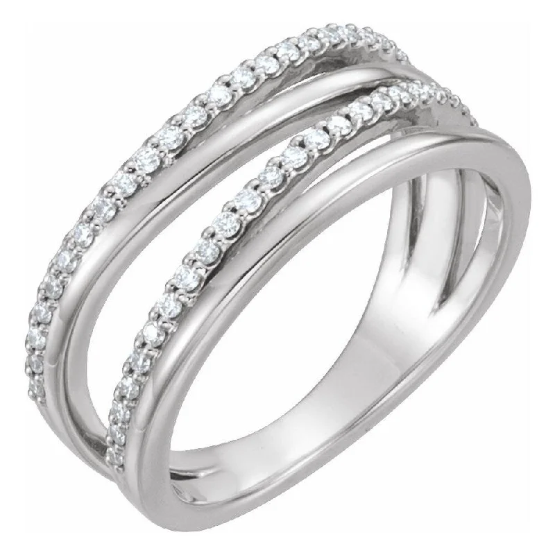 Women’s floral rings-14K White Gold 1/4 CTW Diamond Ring for Women