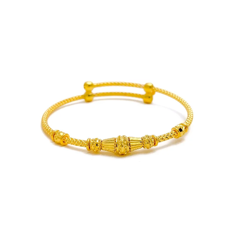 Women’s unique bracelets-Subtle Glamorous 22k Gold Baby Bangle