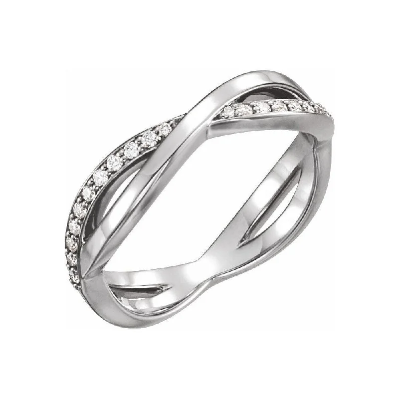 Women’s bridal rings-14K White Gold 1/5 CTW Diamond Infinity-Inspired Ring for Women