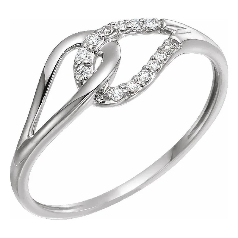 Women’s yellow gold rings-14K White Gold .08 CTW Diamond Ring for Women