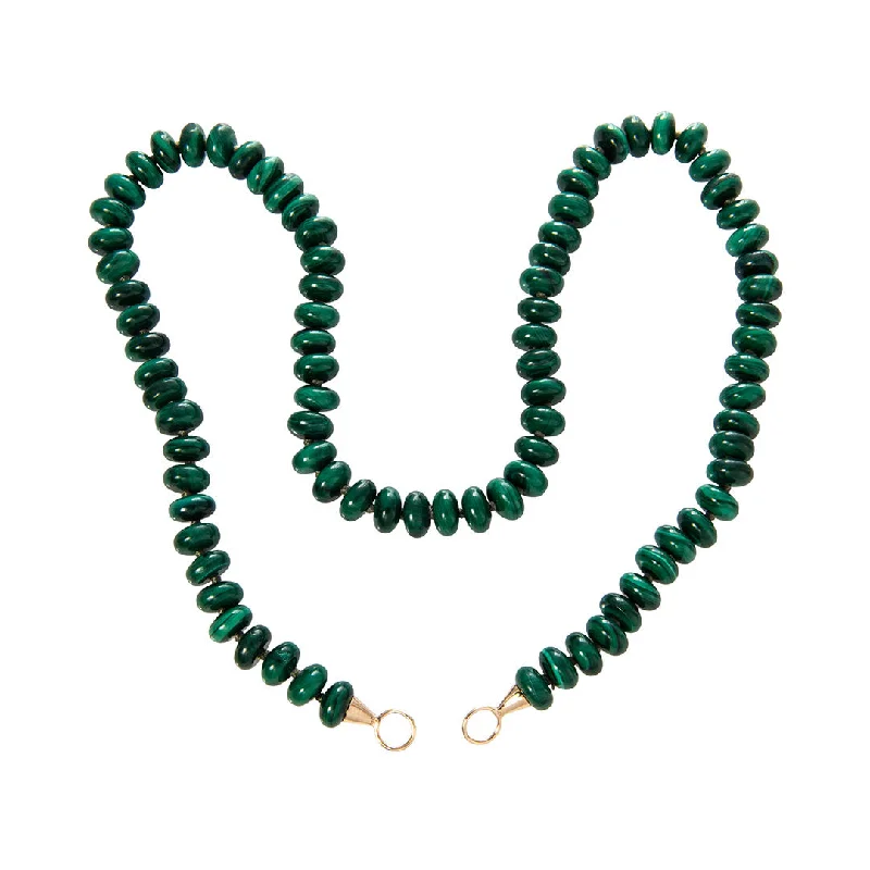 Women’s rubies necklaces-Marla Aaron Malachite Rondelle Strand