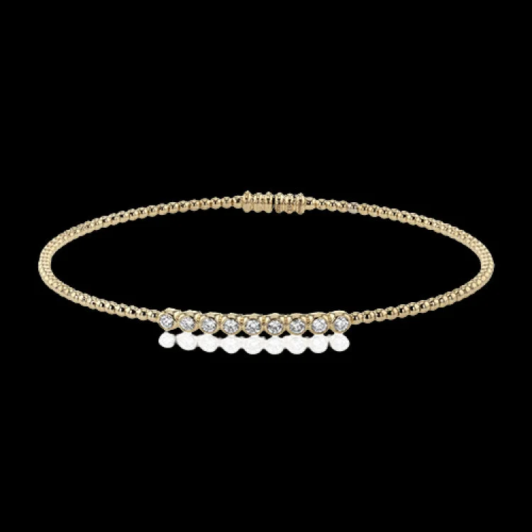 Women’s two-tone bracelets-LB2519-Y BANGLE