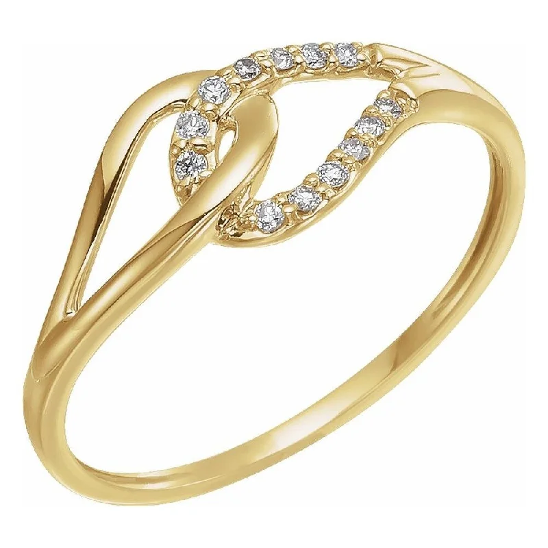 Women’s handcrafted rings-14K Yellow Gold .08 CTW Diamond Ring for Women