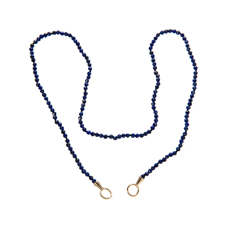 Women’s minimalistic necklaces-Marla Aaron Lapis Itty Bitty Strand 16″