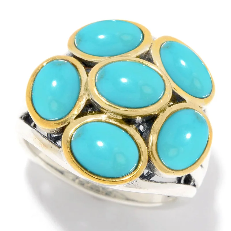 Women’s pearl engagement rings-925 Sterling Silver Campitos Turquoise Ring