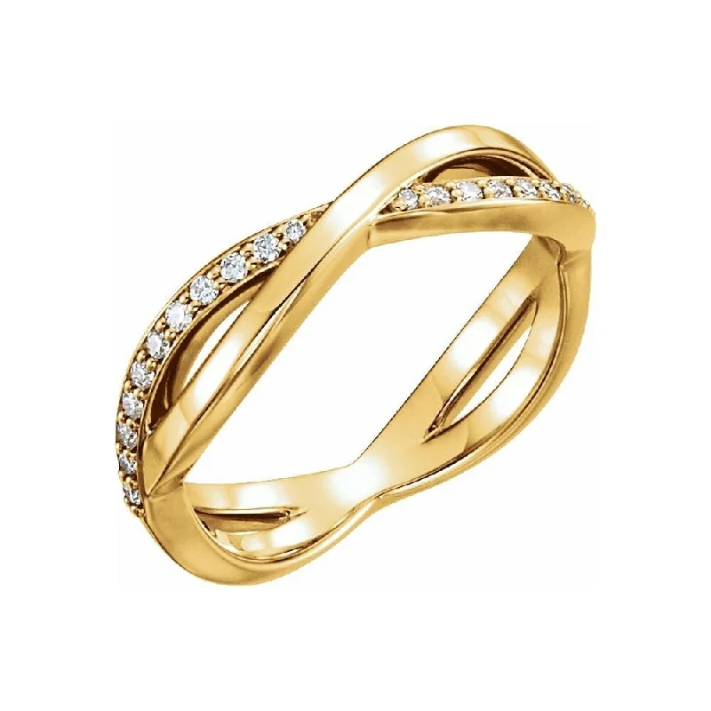 Women’s multi-stone rings-14K Yellow Gold 1/5 CTW Diamond Infinity-Inspired Ring for Women