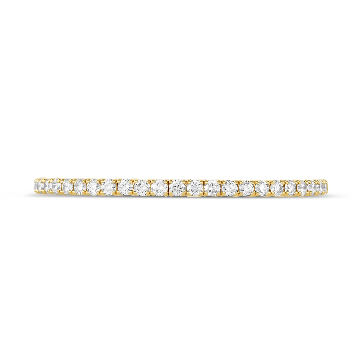 Women’s classic bracelets-14K Yellow Gold Clasped Diamond Bangle