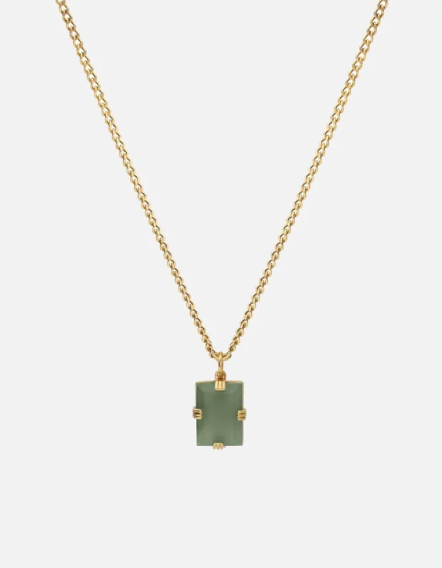 14k Gold/Jasper Green