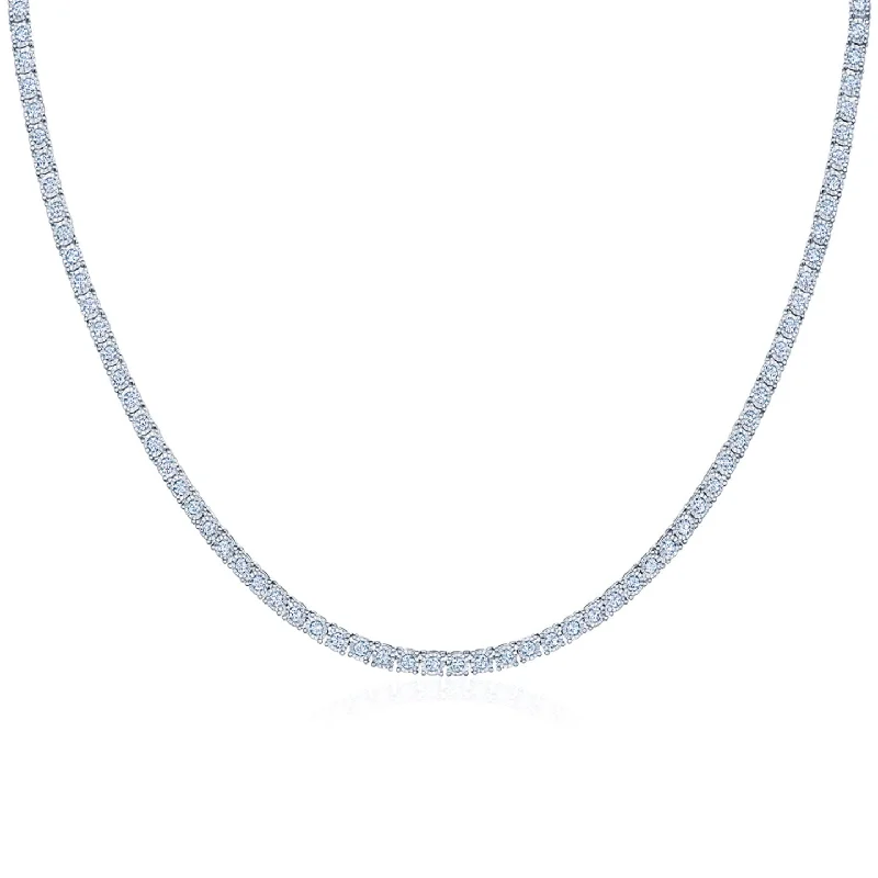 Women’s bridal necklaces-Line Necklace with Diamonds