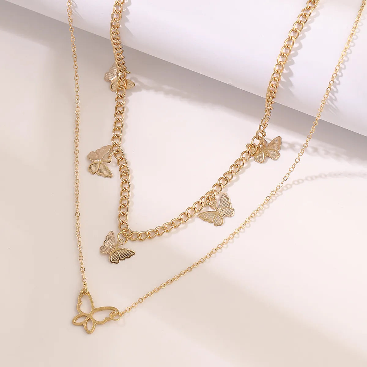 Women’s designer necklaces-New Fashion Multi-layer Butterfly Star Necklace Wholesale Gooddiy