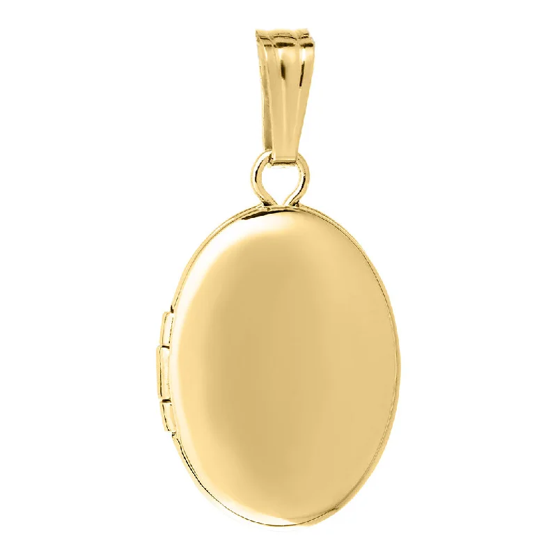 Women’s beach necklaces-Child 14K Yellow Gold Oval Locket Necklace